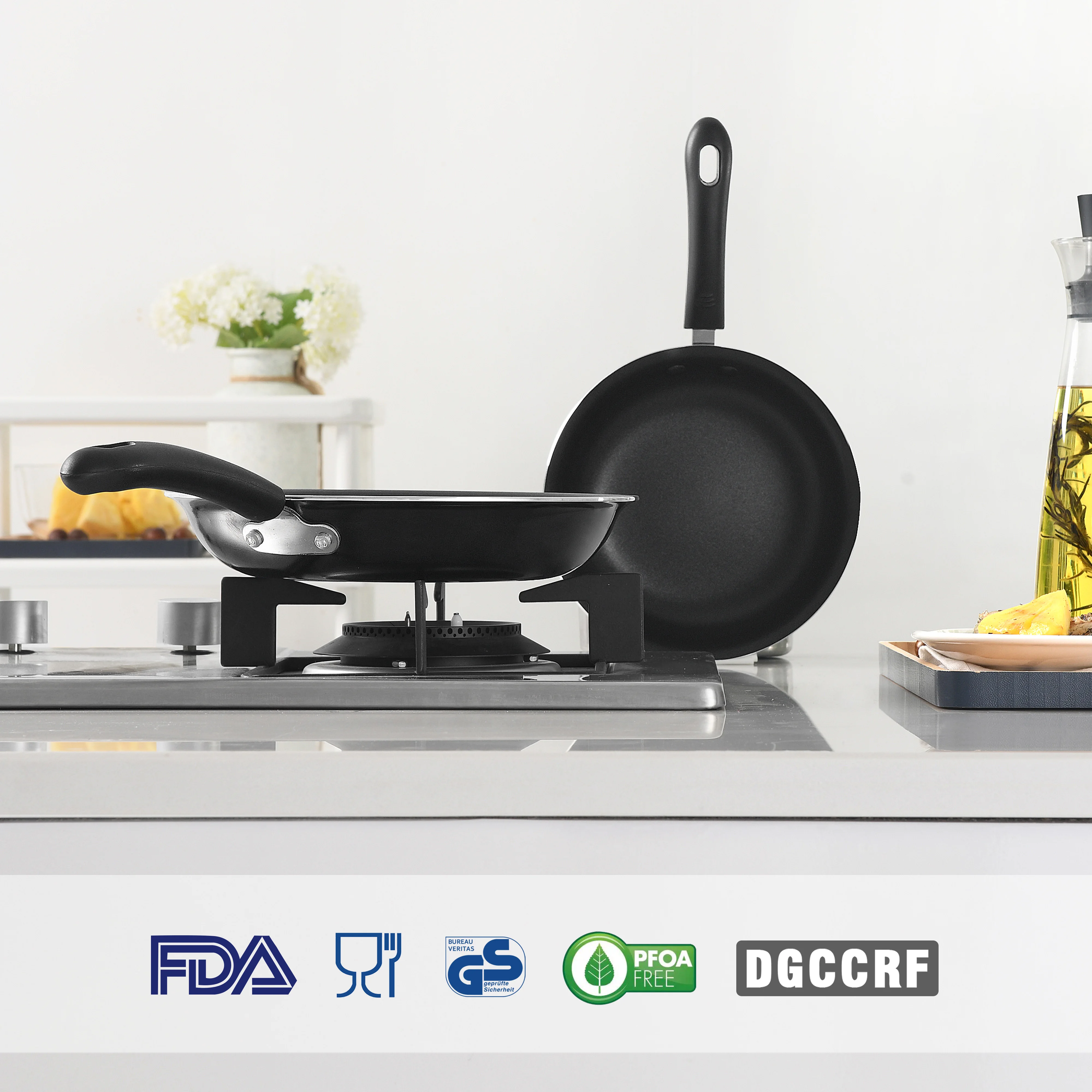 Плита короля Nonstick 2 шт. набор сковородок сковородка для омлета сковородки Пан
