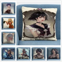 game beautiful beauty pictures linen cushion cover pillow case for home sofa car decor pillowcase 45x45cm