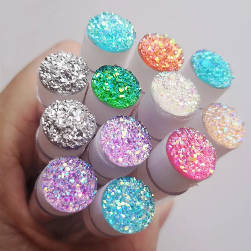 

1/3/5Pcs Reusable Eyebrow Brush Tube Crystal Eyelash Brush Replaceable Dust-proof Sparkling Broken Diamond At Bottom