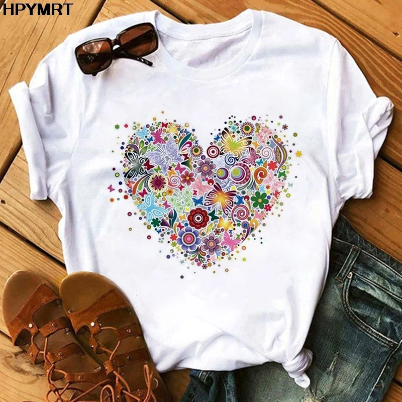 

2020 Kawaii Female T-shirt bicycle balloon printed tops tees T Shirt Women Summer Casual Tshirts Harajuku Korean Style Graphic