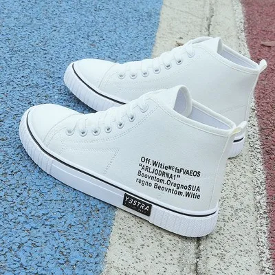 

walking Free delivery women's of shoes with high tops in spring retro style students' Korean version of fashion letters can be