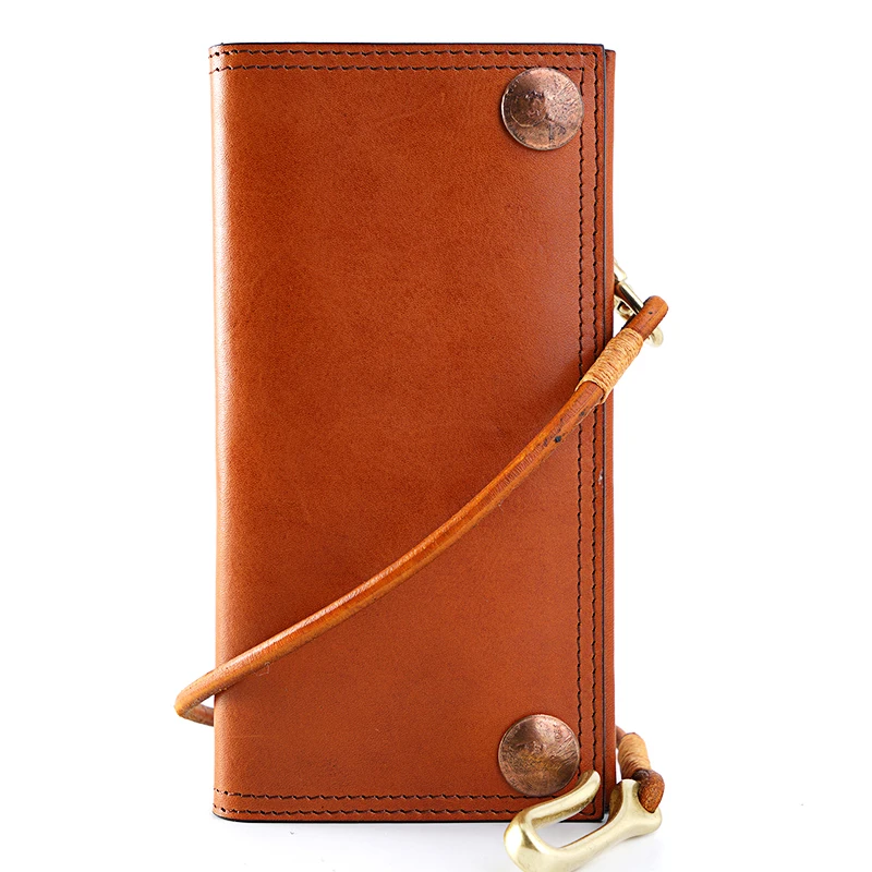 Высококачественный винтажный мужской кошелек из натуральной воловьей кожи на