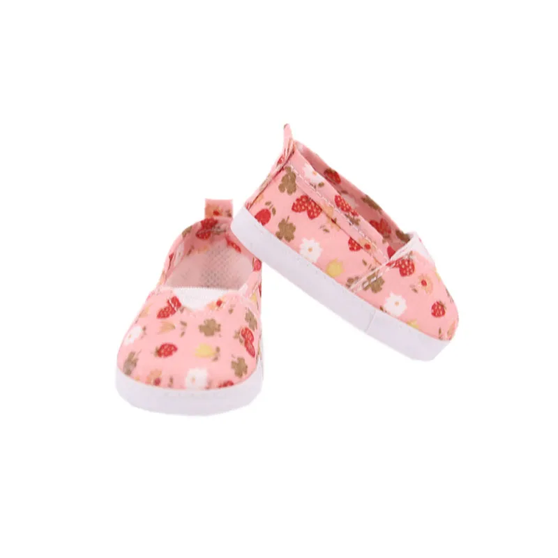 

Fit 18 Inch American&43Cm Baby New Born Doll Our Generation , Gifts Doll Shoes 7.5 Cm Elastic Shoes