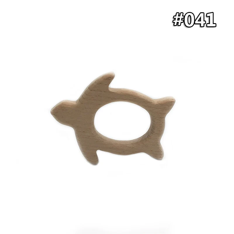 Wood Teether -041 Детское дерево Прорезыватель еды деревянное ожерелье Черепаха коала Кит Форма черепаха безопасные игрушки Сертификация новорожденный деревянный Прорезыватель - Цвет: Wood Teether -041