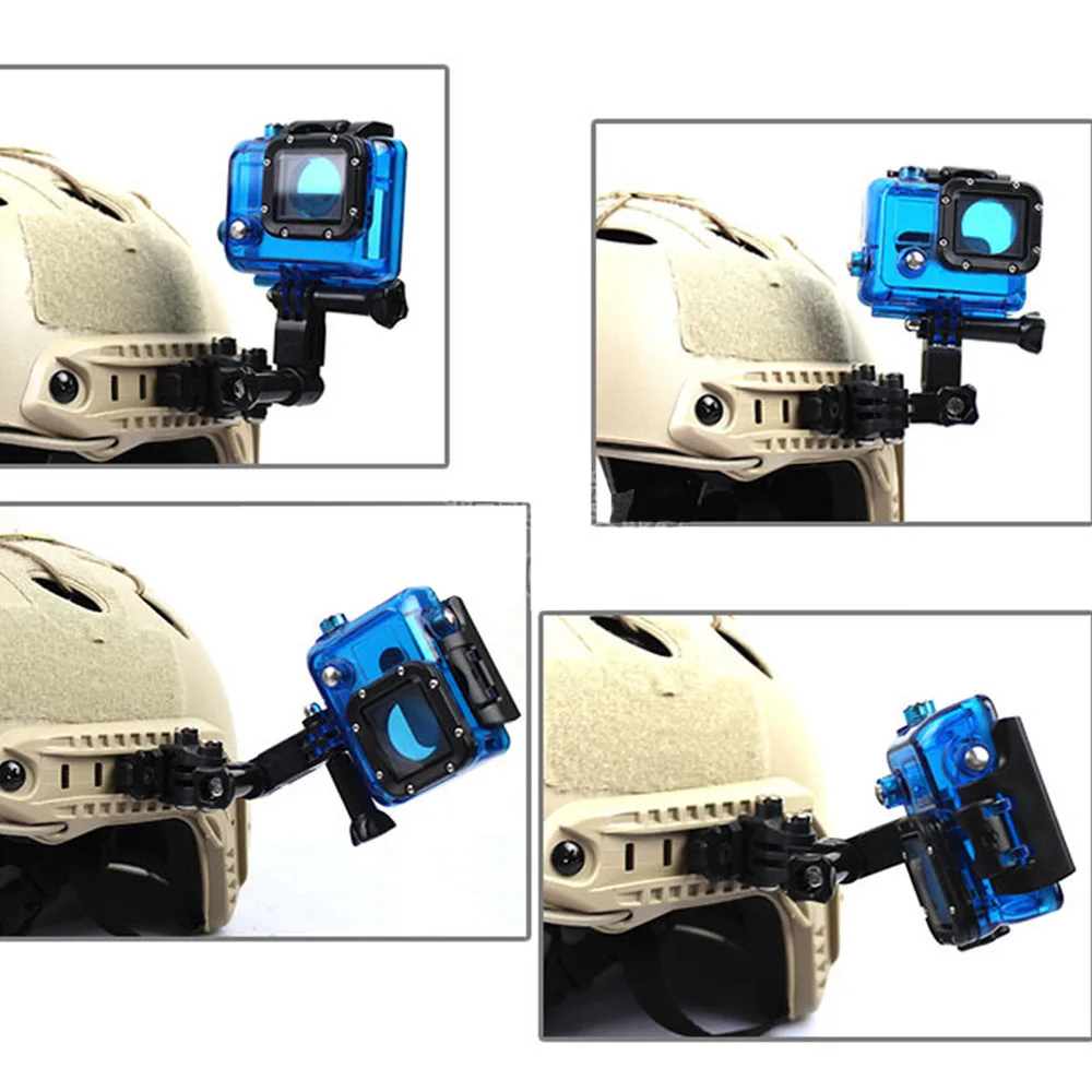 VULPO Tactical Helmet Side Rail Mount Adapter Fixed Multi-angle Adjustable For Gopro HD Hero 1- 5 Action Camera |