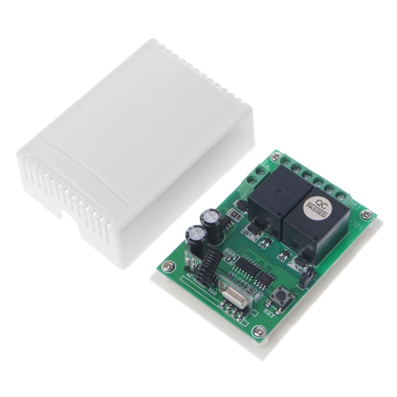 DC12V 2CH RF Беспроводной дистанционного Управление переключатель 2 х кнопочный