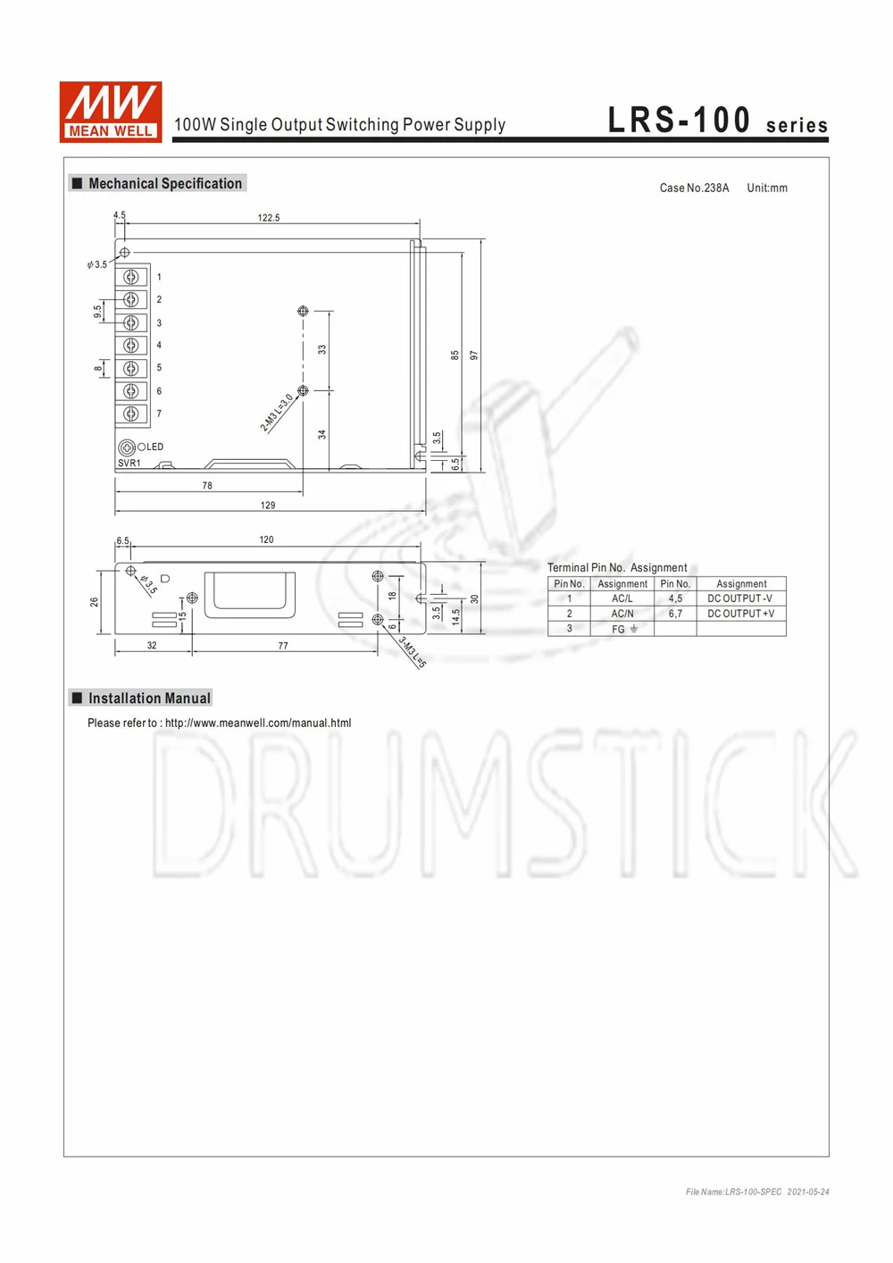 LRS-100W-12/15/24/3.3/36/48/5V znaczy dobrze przełączanie zasilania DC stabilizowane transformator zamiast tego NES S RS STD |