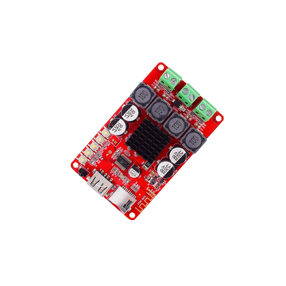 TPA3116 50 Вт + Bluetooth-ресивер плата цифрового усилителя звука TF-карта U-диск плеер