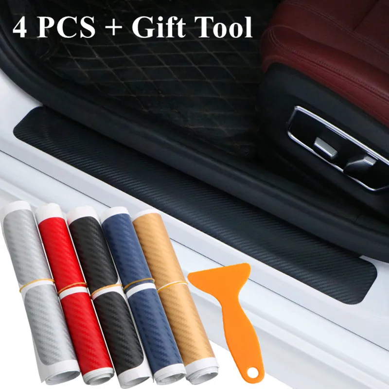 4 шт./компл. защитные наклейки на пороги автомобиля и Переводные картинки из