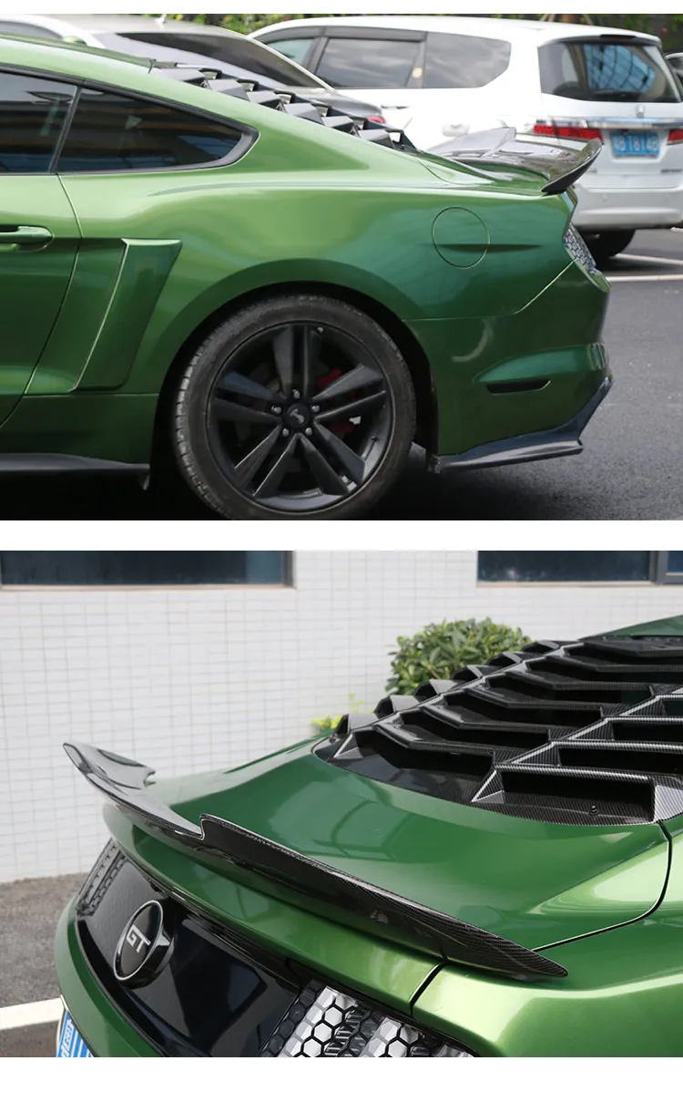Подходит для Ford Mustang автомобильный спойлер Mustang украшение в виде хвостового крыла высококачественный черный Задний спойлер из углеродного волокна