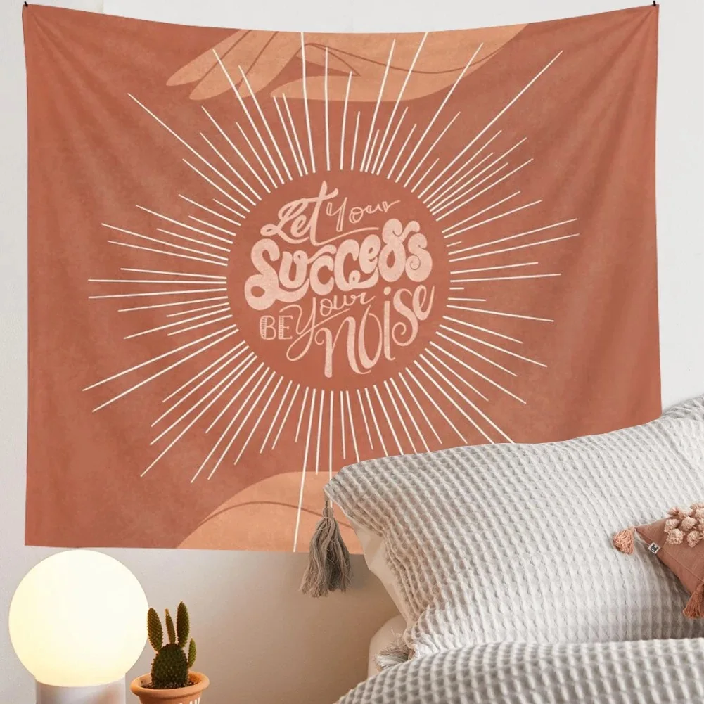 

Boho Art Wall Tapestry Hippie Sun Hand Girl Room Decor Wall Hanging Tapestry Letter Print Carpet Dorm Bedroom Bohemian Curtains