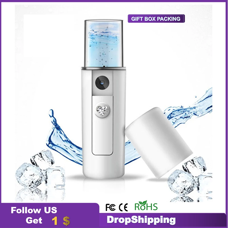 

Face Electronic Vaporizer Moisturizing Spray Portable Beauty Device USB Charging Nano Mist Sprayer Humidifier Facial Steamer