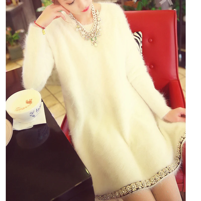 Новый свитер WTIANYUW женские зимние мохеровые пуловеры высокого качества