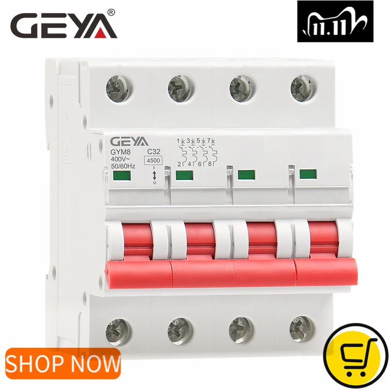 GEYA GYM8 4 полюсный автоматический 4.5KA миниатюрный выключатель электрического Тип 6A