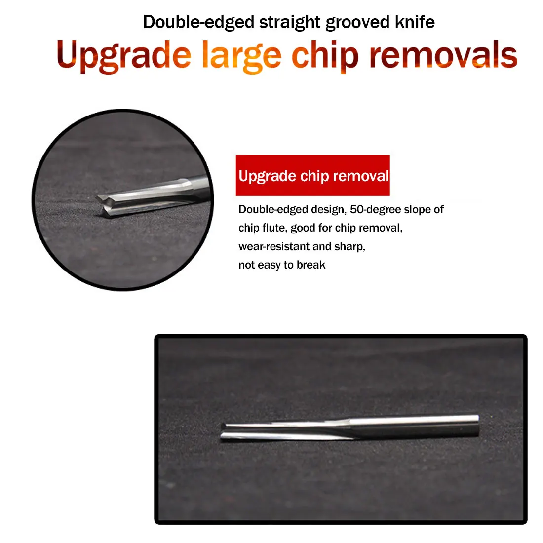 Фреза с двойной кромкой и прямым пазом 4/6 мм биты для резки станка ЧПУ фреза 2