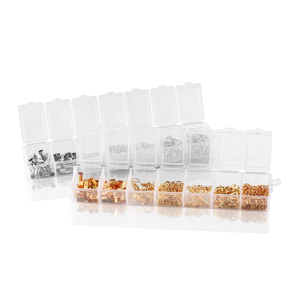 

390Pcs Split Ring Connector Lobster Clasp Eye Pins Extender Chain Earrings Clasps Farmar Cap For Jewelry Making DIY Accessories