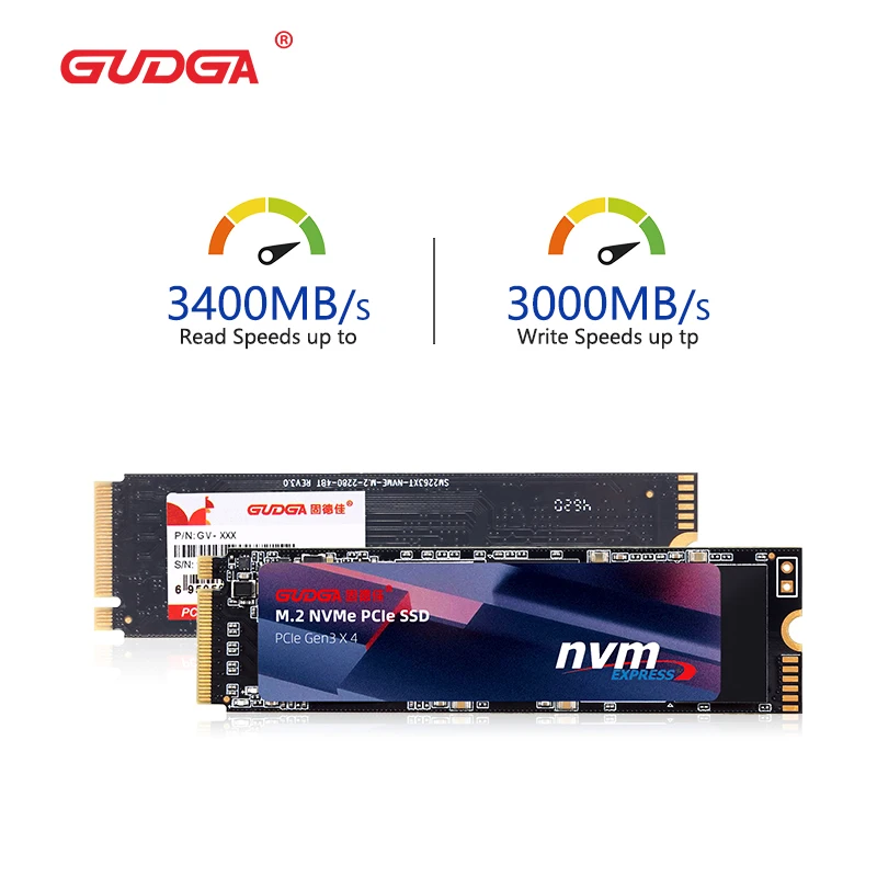 GUDGA M.2 NVMe SSD с Dram 1 ТБ 2 M2 PCIe NVME 2280 твердотельный жесткий диск внутренний высокой
