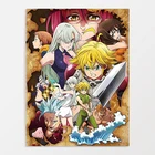 Домашний декор, холст, живопись, HD печать семь смертных грехов, картины, спальня, прикроватный фон, настенное искусство, модульный аниме постер для ролевых постеров