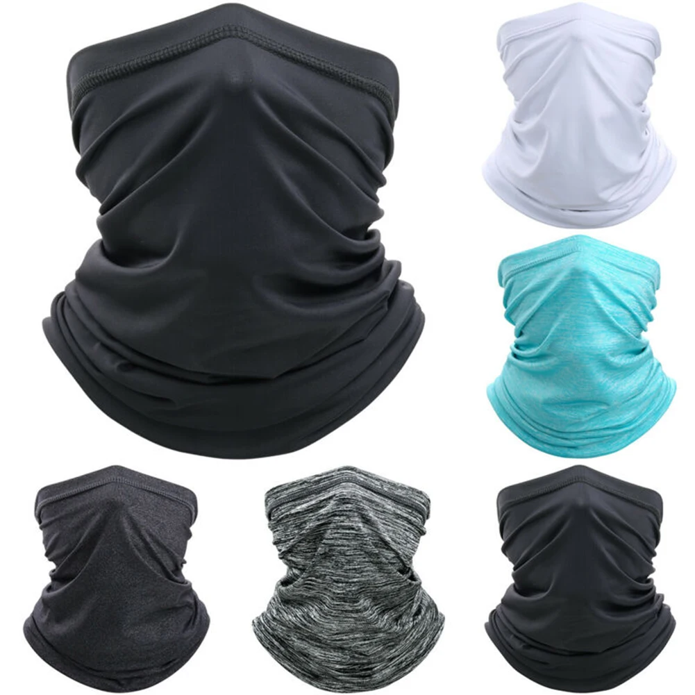 

1pc Multifunctional Ice Silk Ventilate Summer Sun Block Shield Neck Tube Motorcycle Scarf Outdoor Riding Sunscreen Sports