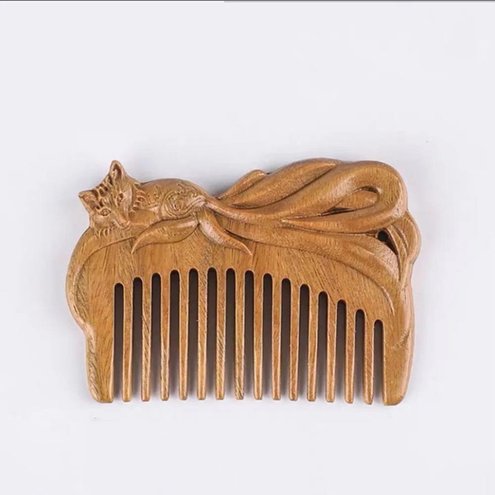 Зеленая расческа Wingceltis с рельефным деревянным покрытием подарки на день учителя