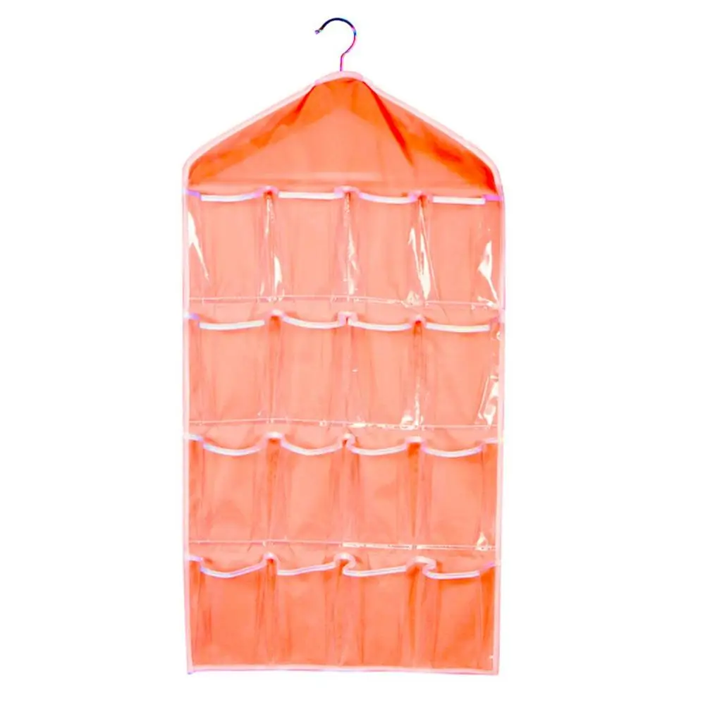 

Large Capacity 16 Grids Wardrobe Hanging Organizer Practical Underwear Bras Socks Ties Storage Bag Clothing Hanger