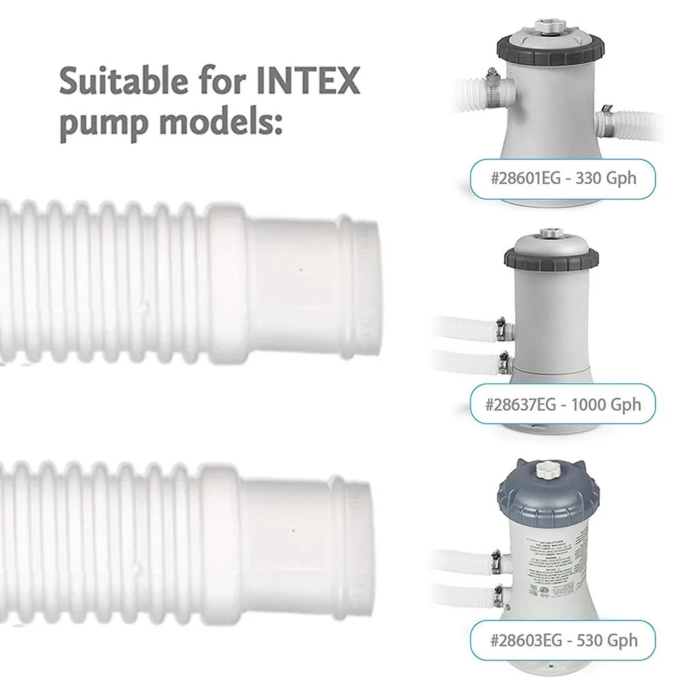 

2PCS Swimming Pool Replacement Hoses Replacement Hose for Above Ground Pools Filter Pump Hoses Pool Pump Accessory