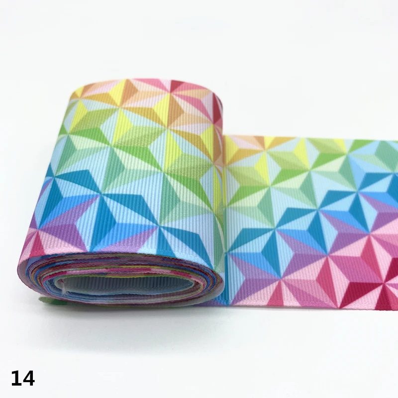 Радужная лента 75 мм с градиентом для украшения свадебных вечеринок подарочная