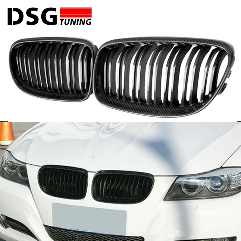 

E90 E91 углеродное волокно гоночный гриль Замена решетка для Bmw 3 серии седан хэтчбек 320i LCI