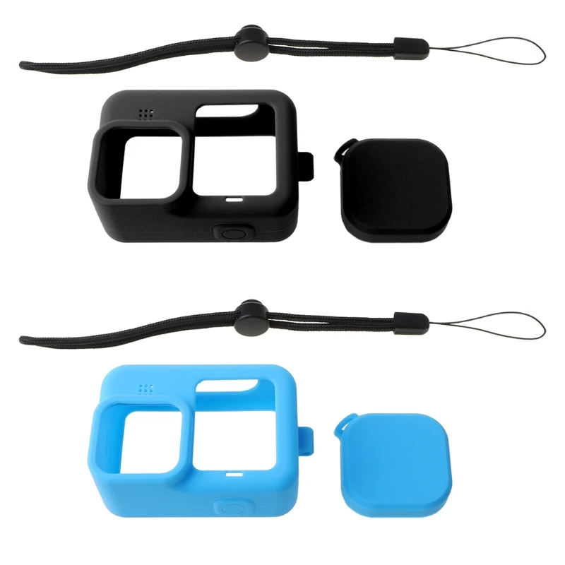 

Silicone Camera Sleeve Lens Cap Cover Anti-lost rope for gopro- Hero 9