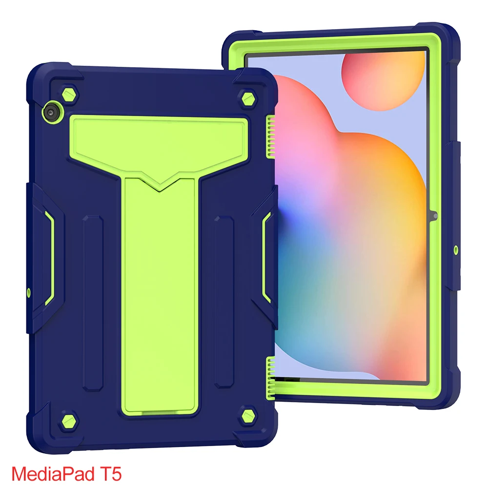 for huawei matepad t8 case 8 0 mediapad t5 10 1 shock absorbent dual layer silicone hard pc bumper protective tablet cover pad free global shipping