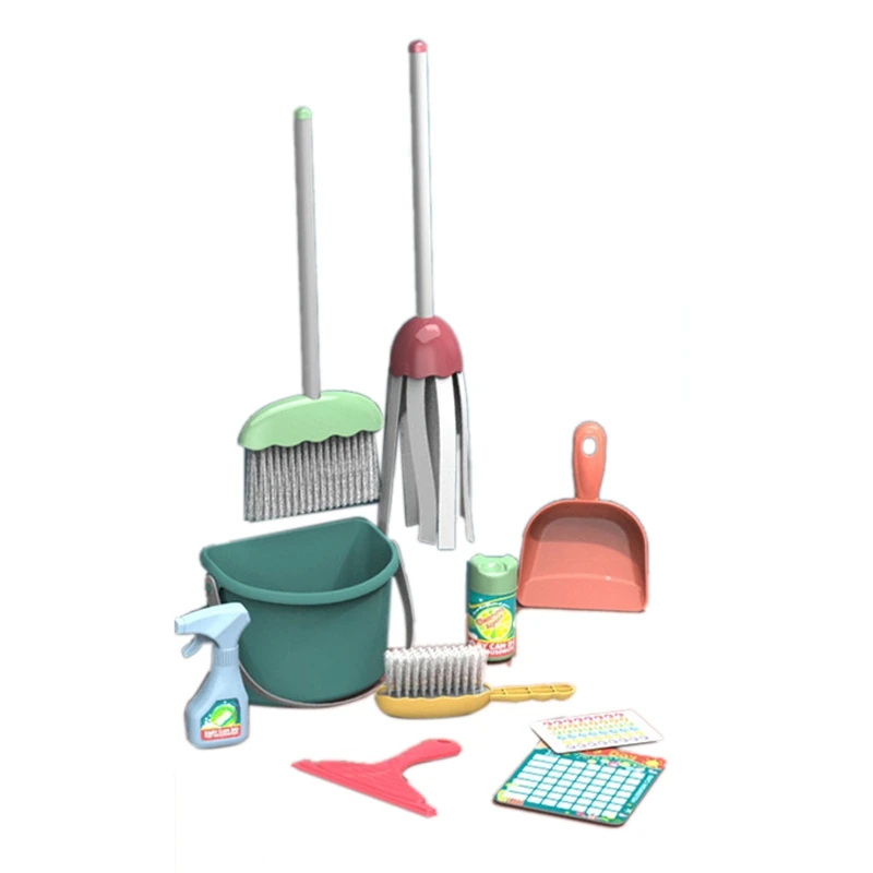 

Children's Educational Simulation Pretend Play House Toy Boy and Girl Training Cleaning Tool Set Top Stuff for Kids
