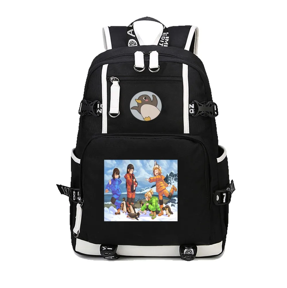 

anime A Place Further Than the Universe Backpack School Students Bookbag Unisex canvas Bags men women Travel Knapsack