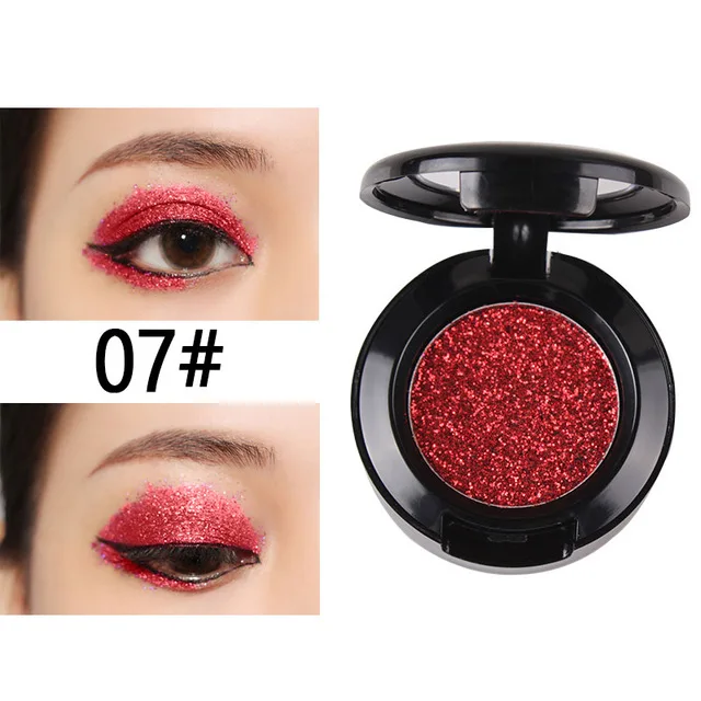 Miss Rose Diamond Glitter Eyeshadow 16 Colors Single Palette Illuminator Makeup Shimmer Metal Eye Shadow Shine Pigment Cosmetics - Цвет: 7001-07407