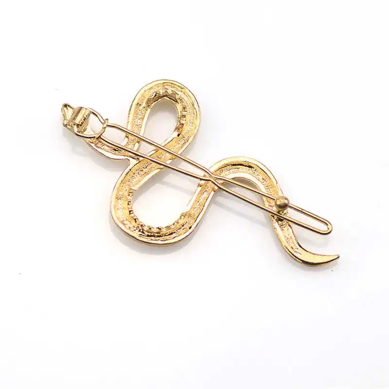 

New creative women's alloy one character hairpin alternative hairdressing snake hairpin