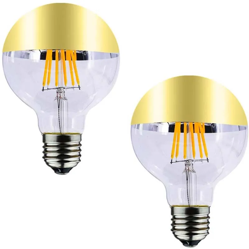 10 шт. Золотой G80 4 Вт (40w) 220V 240V Светодиодный светильник ing луковица половина