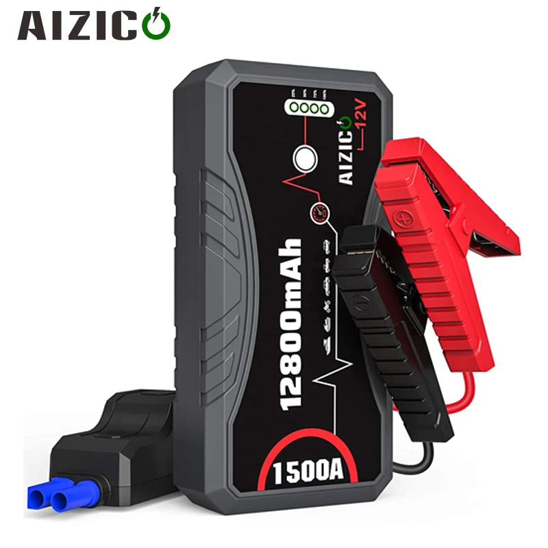 Автомобильное пусковое устройство AIZICO внешний аккумулятор 12800 мАч портативная