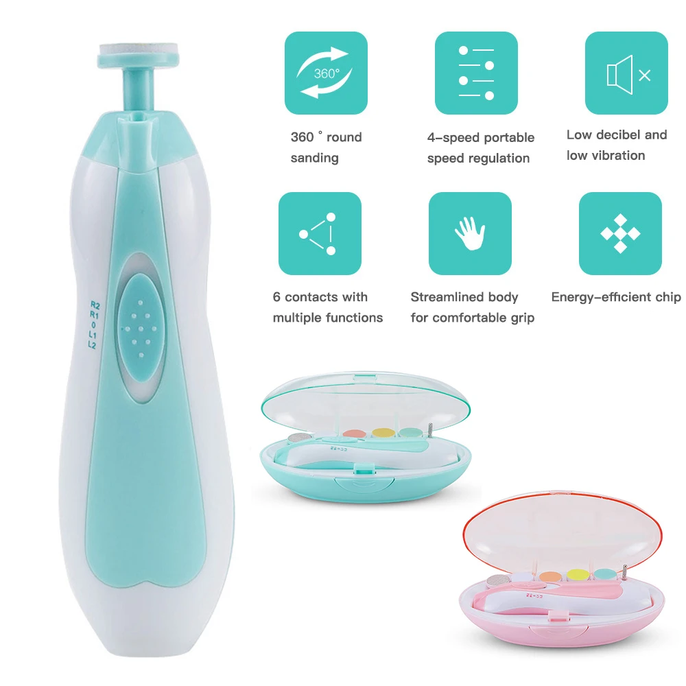 

Portable Electric Safe Nail Clipper Cutter Baby Trimmer Manicure Pedicure Clipper Scissors Kids Infant Baby Cutter Nail Care