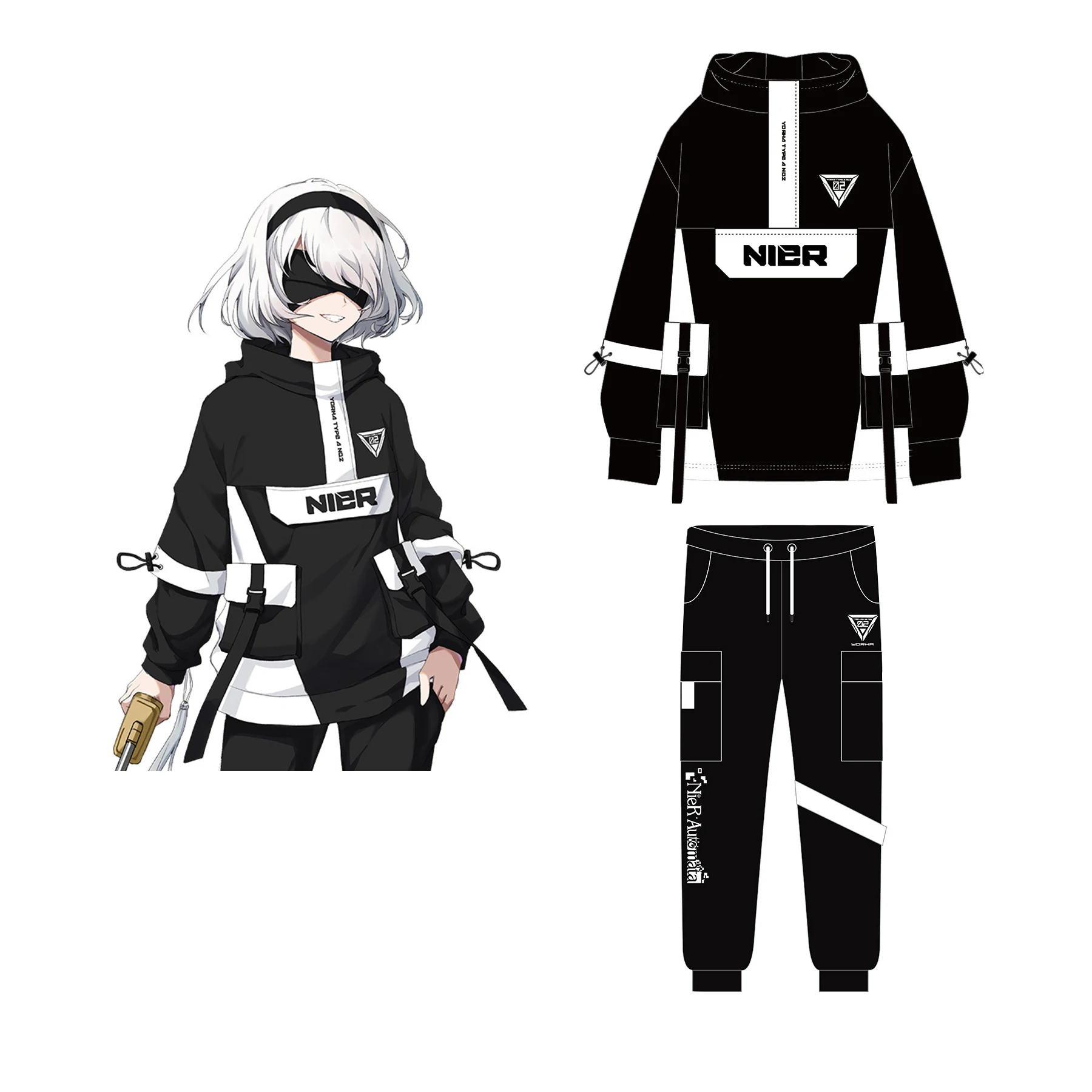 Модное аниме NieR:Automata YoRHa тип A No. 2 модное свободное ветрозащитное пальто с