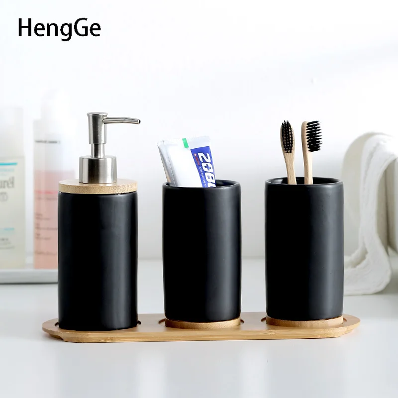 

Bathroom Decoration Accessories Northern Europe Bathrooms Ceramics Toothbrushing Cup Mouth Cup Toothpaste Dispenser Suit