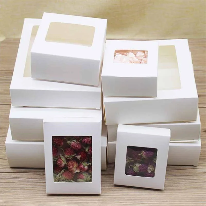 Новый стиль Подарочная коробка разных размеров бумажная упаковочная окно из ПВХ