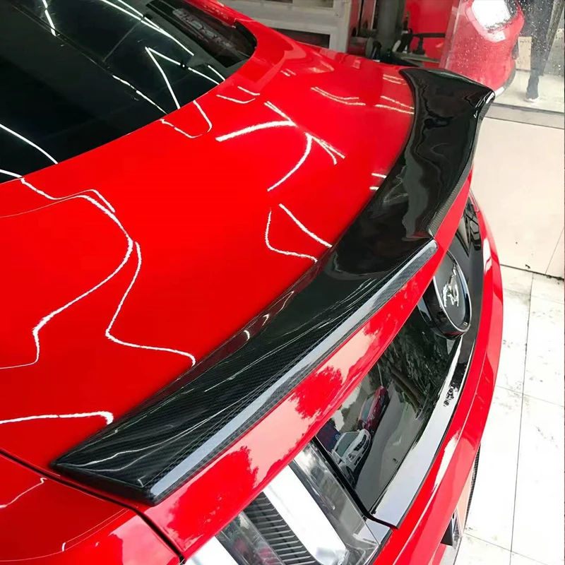 A Style For Ford Mustang GT V8 V6 2-Doors Coupe 2015 2016 2017 2018 Carbon Fiber Rear carbon spoiler wing | Автомобили и