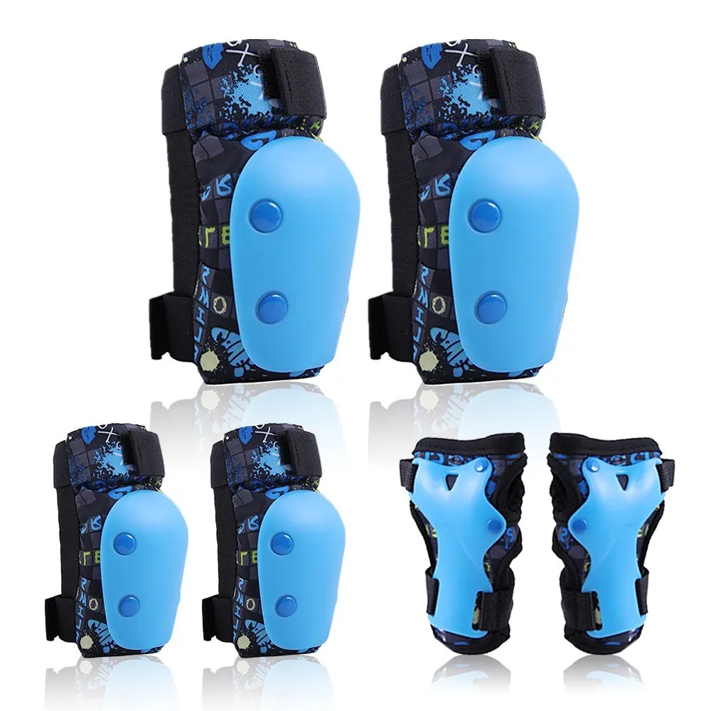 

6 in 1 Kids Bike Pads Set Knee Pads Elbow Pads Wrist Guards Sport Protective Gear Set for Cycling Skateboard Roller Skating