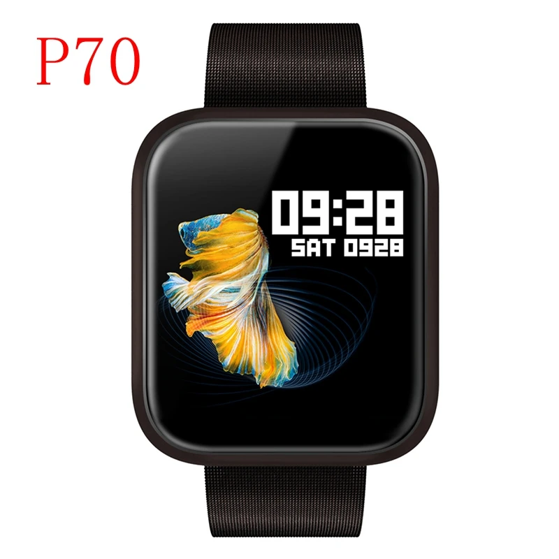 P70 A Модные Смарт-часы P70 P68 P80 IP68, водонепроницаемые, пульсометр, кровяное давление, кислород, спортивные Смарт-часы для Apple IPhone, Xiaomi - Цвет: P70 A