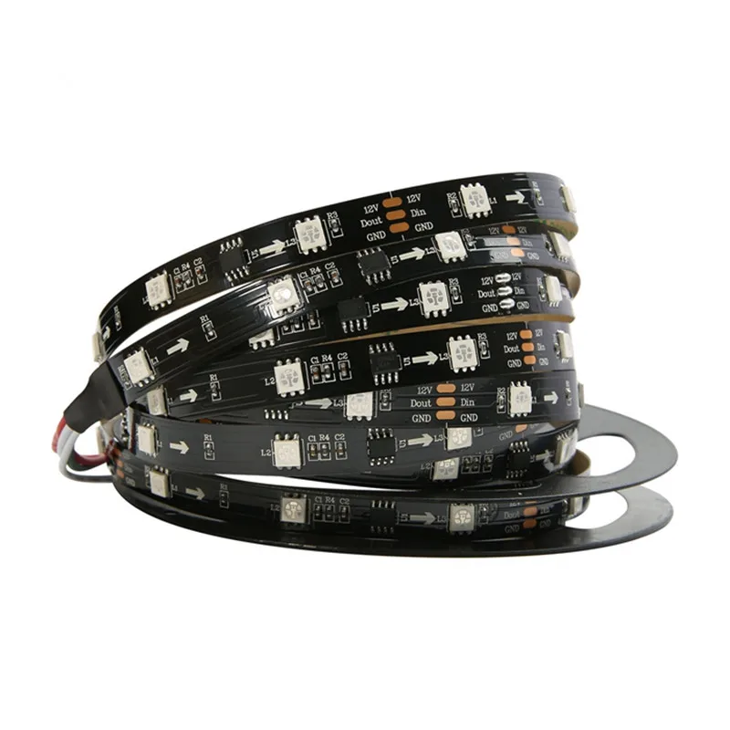 WS2811 5050 SMD RGB полоса Адресуемая 30/48/60 светодиодов/м Светодиодные пиксели 5 м/рулон