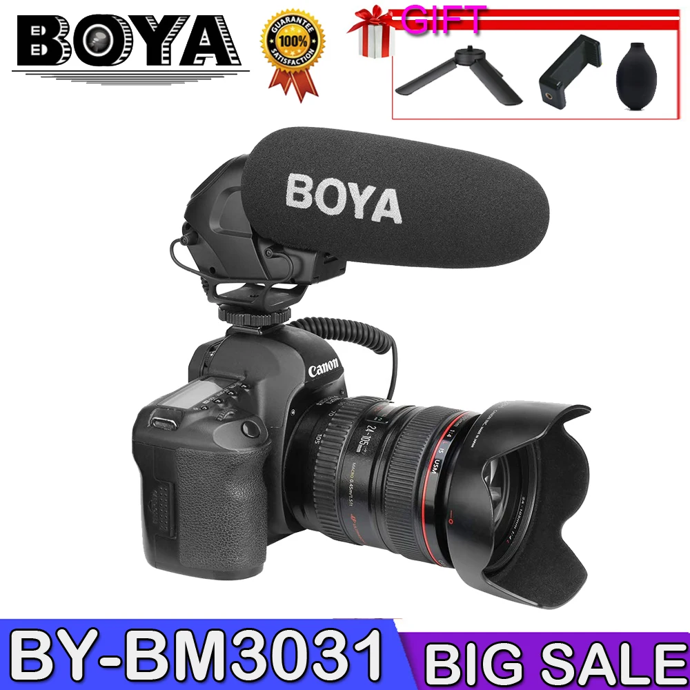 BOYA BY-BM3031 микрофон-пистолет Супер-кардиоидный конденсаторный студийный