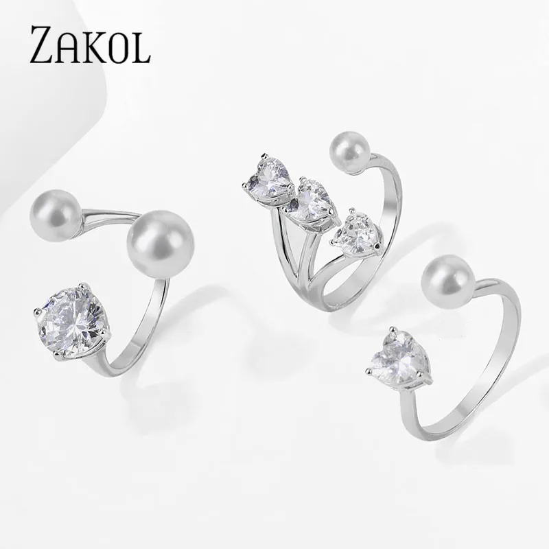 Женское Обручальное кольцо с блестящими фианитами FSRP2223|Кольца для помолвки| |