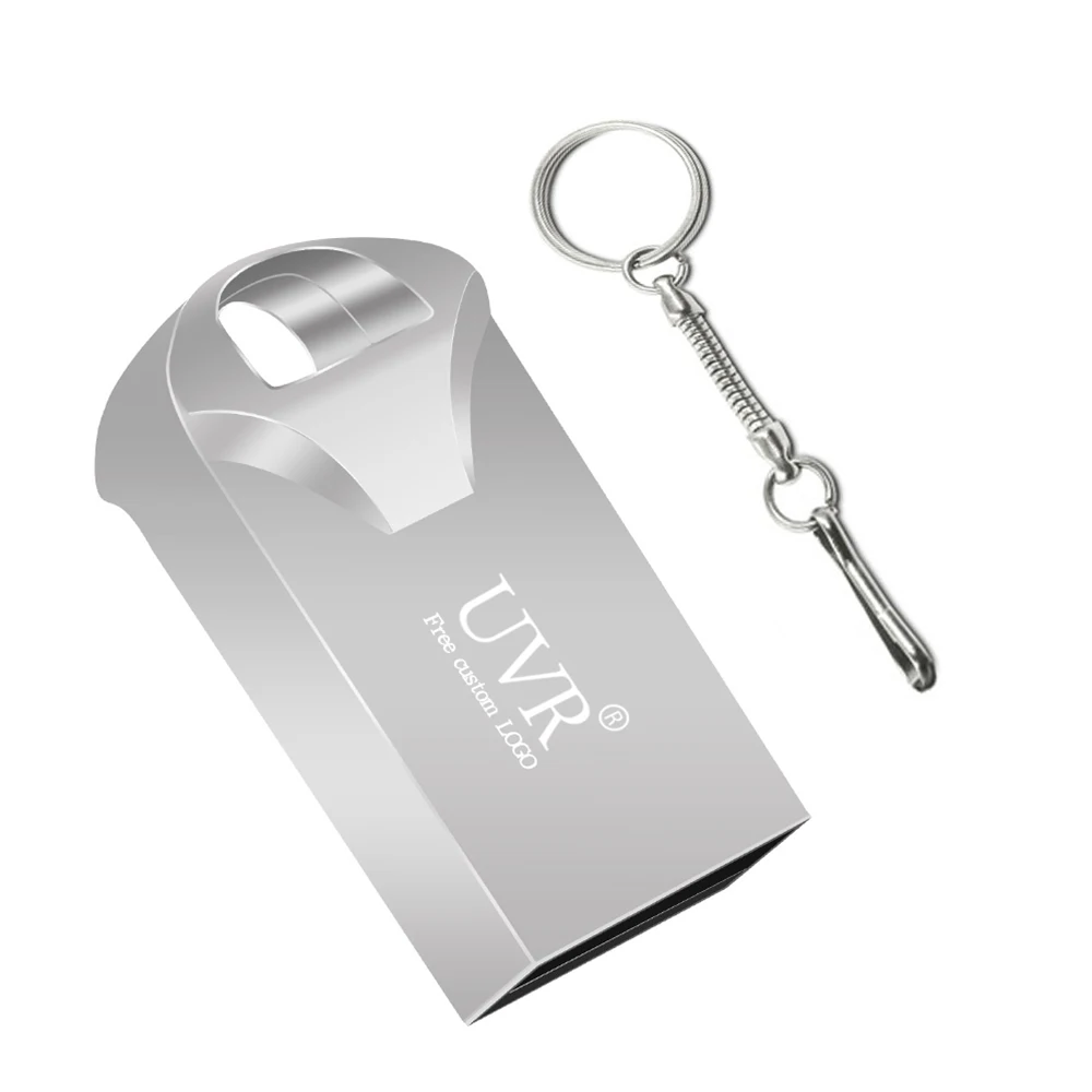 Супер мини usb флеш-накопитель 8 ГБ, металлическая Флешка 64 ГБ, карта памяти 16 Гб, usb 2,0, флеш-накопитель 32 ГБ, флеш-диск 128 ГБ, печать логотипа - Цвет: Silver - Free Logo