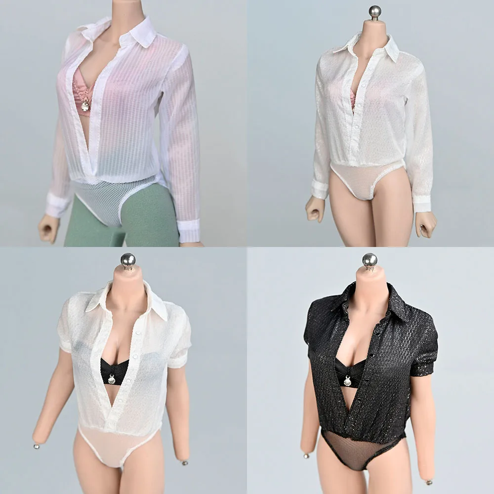 

1/6 Scale Sexy Female Soldier One-Piece Shirt Lightweight and Translucent Clothing Model for 12’’ Action Figure Body