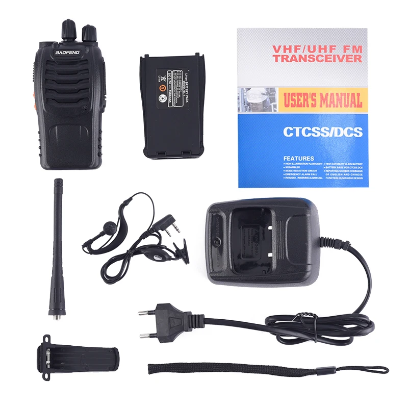 Baofeng 1 шт./2 шт. bf-888s иди и болтай Walkie Talkie “иди радиостанция UHF 400-470 МГц 16CH 888s CB радио BF
