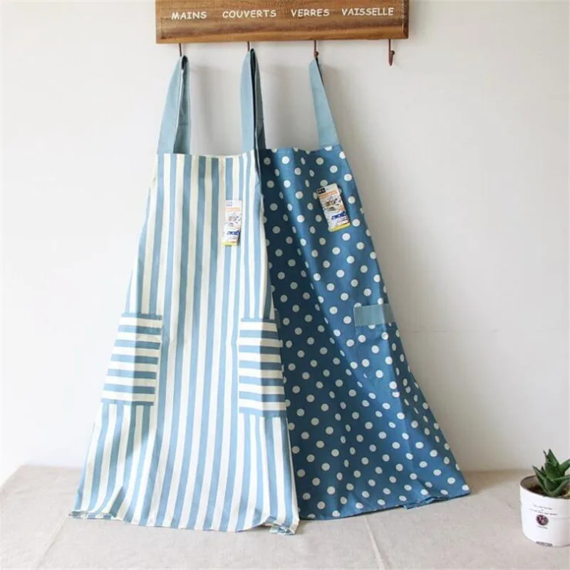 Новинка тканевый хлопковый в полоску волнистый водонепроницаемый фартук для